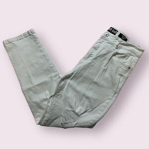 Girlish White High Rise Mom Fit Distressed Jeans